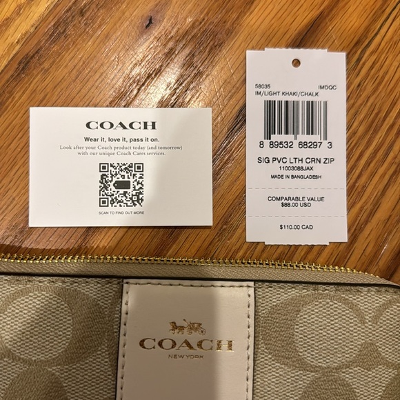 Coach Corner Zip Wristlet - Picture 6 of 6